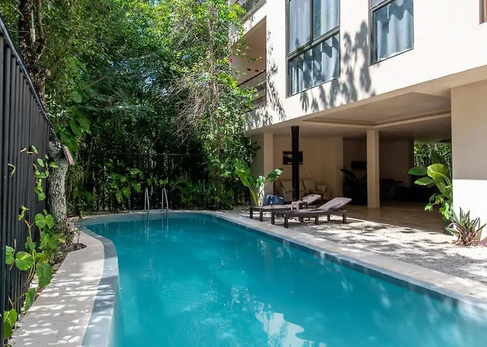 Apartamento Family With Kitchenette & Terrace - Santuario Boutique Chemuyil