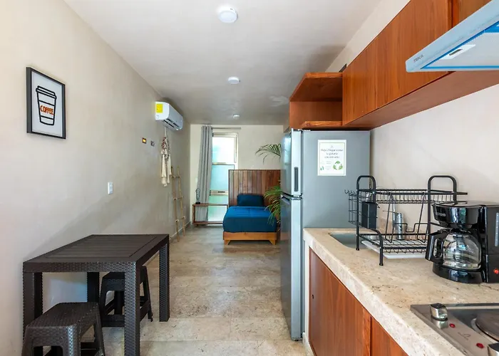 Family With Kitchenette & Terrace - Santuario Boutique Apartament Chemuyil