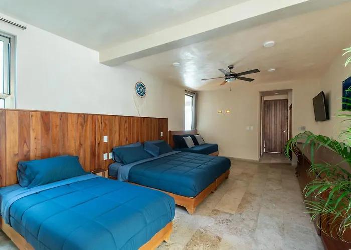Apartament Family With Kitchenette & Terrace - Santuario Boutique Chemuyil